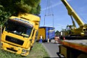 LKW in Boeschung A 3 Rich Frankfurt Hoehe Roesrath Lohmar P111